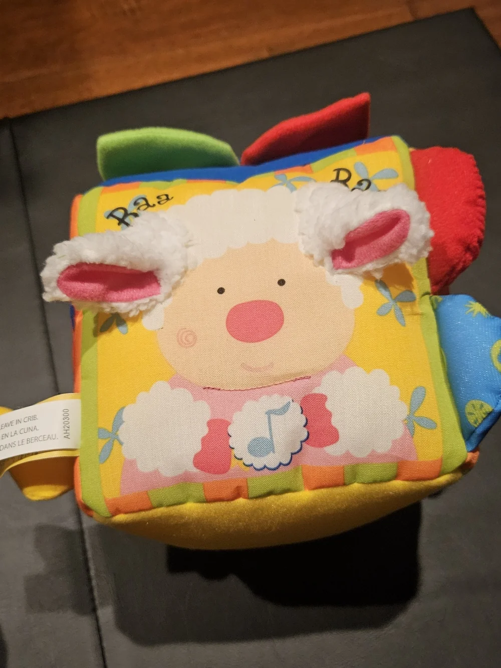 Plush Activity Sensory Toy Cube - Yellow/Multicolor